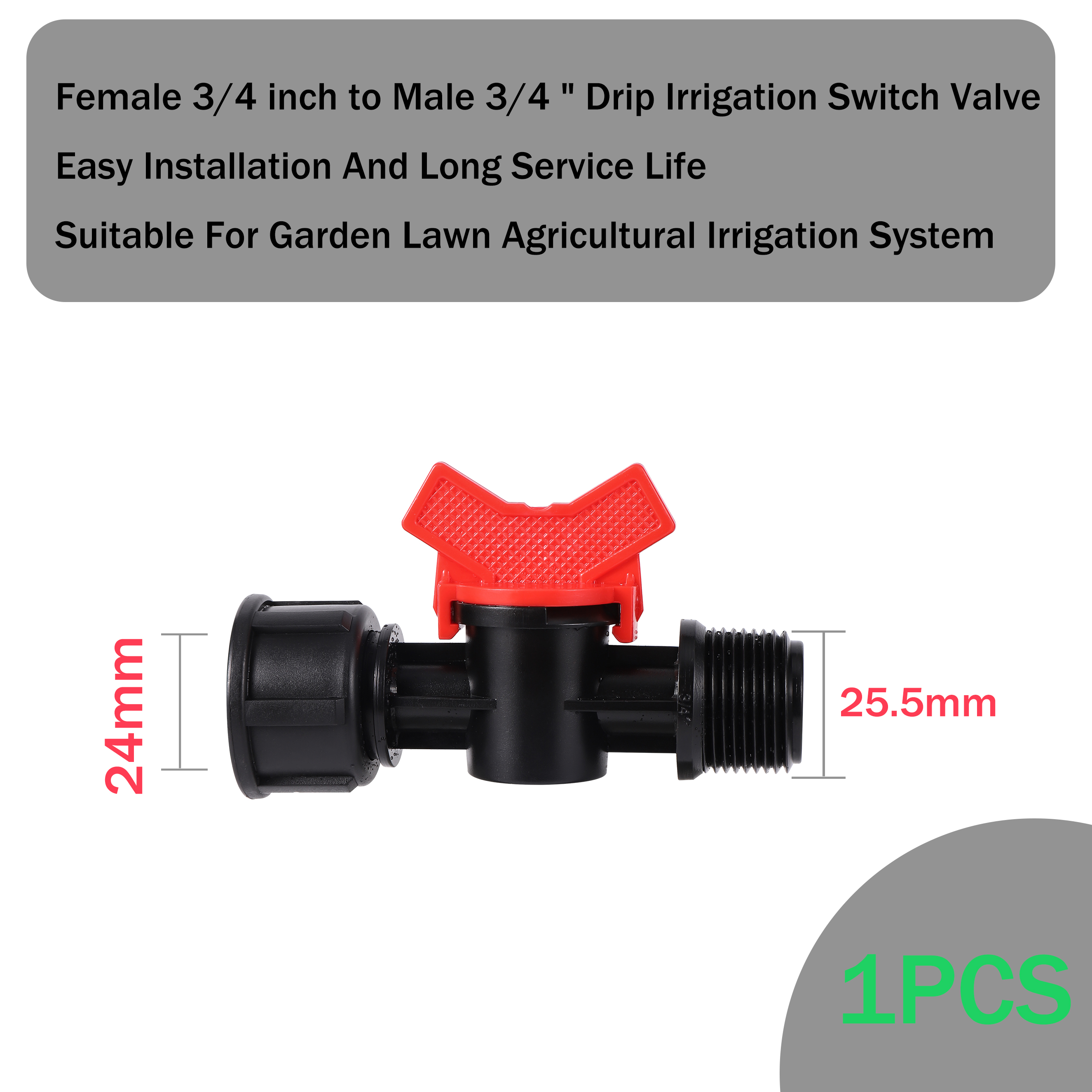 1/2" 3/4" Barb Water Control Valve Garden Drip Switch Valve Garden Hose Fittings Internal And External Thread Barb Ball Valve: Type7