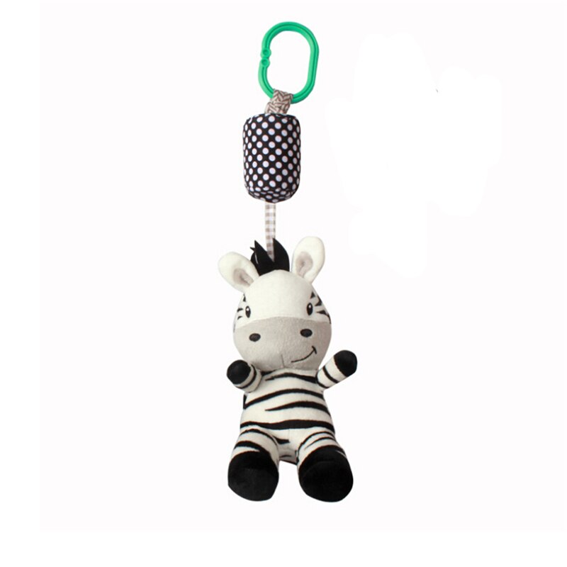 Niedliches, schwarz-weißes zebra-babyspielzeug mit beweglichem anhänger und glöckchen – ein echter hingucker!: Default Title