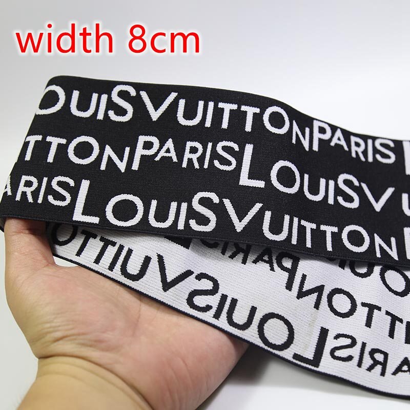 Fulde jacquardbogstaver elastikbånd til tøj 38mm elastiske båndsy sytilbehør elastikbånd til pasform: Bredde 8cm