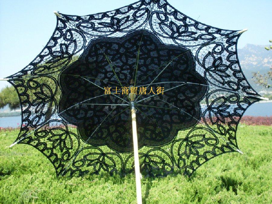 14 kleur keuze Nobele Elegante Paleis Stijl Lange Arm Bruids Paraplu/Borduren Boerenbont Lace Parasol kant Paraplu