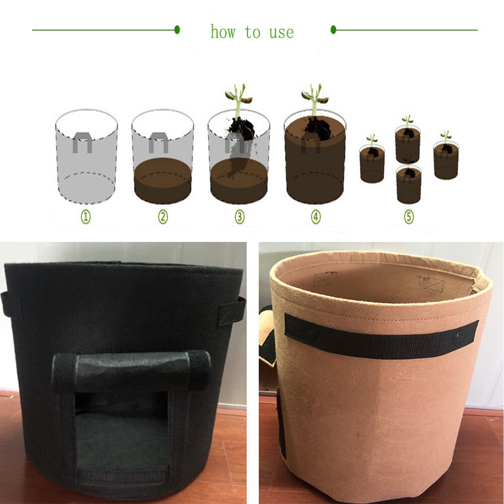 Pustende plante vokse rotpose plantepose for grønnsakspotet tomat fuktighetsgivende jardim gård vertikal hage voksepose potter