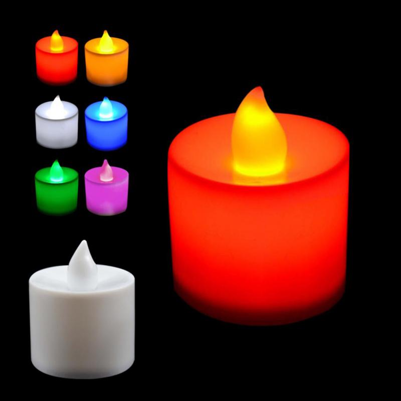 Casa lámpara de velas LED vela plástica forma de luz LED fliker sin llama para la boda/vacaciones