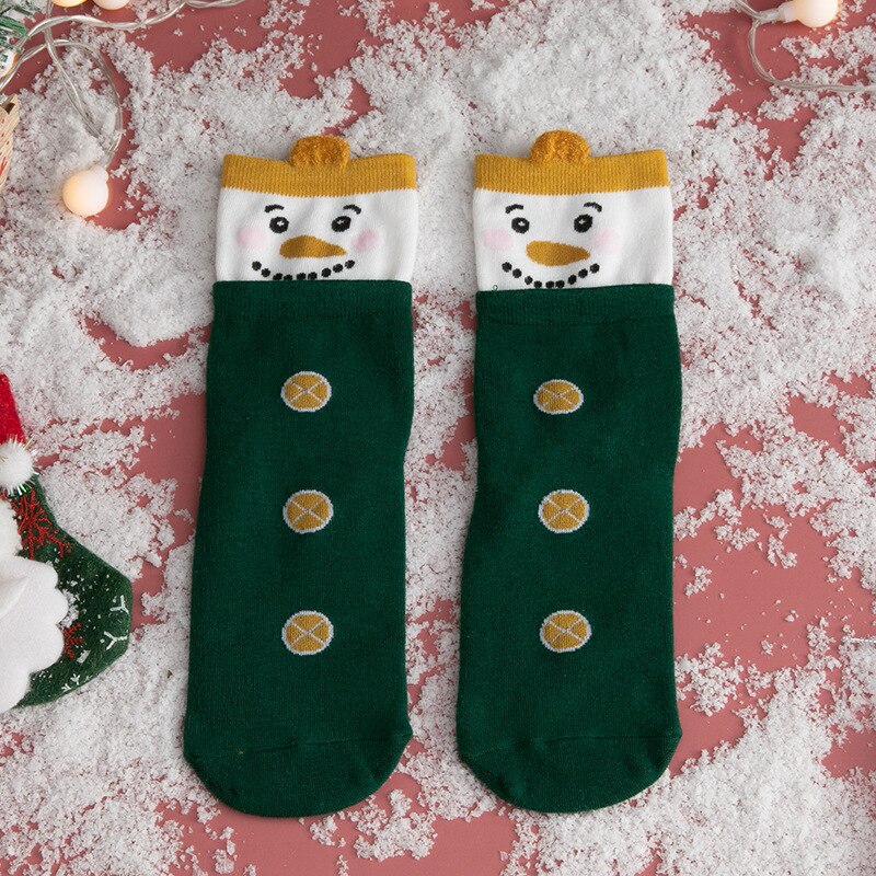 Kerstsokken dier cartoon vrouw schattig kerstman kerstboom sokken kawaii voor thuis ornament jaar kerst kind: 15