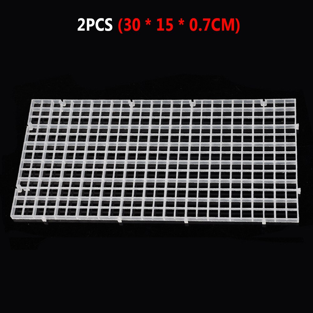 2pcs Plastic Replacement Parts Grid Pet Supplies Fish Tank Divider Isolation Board Free Cut Gravel Separator Filtration Net