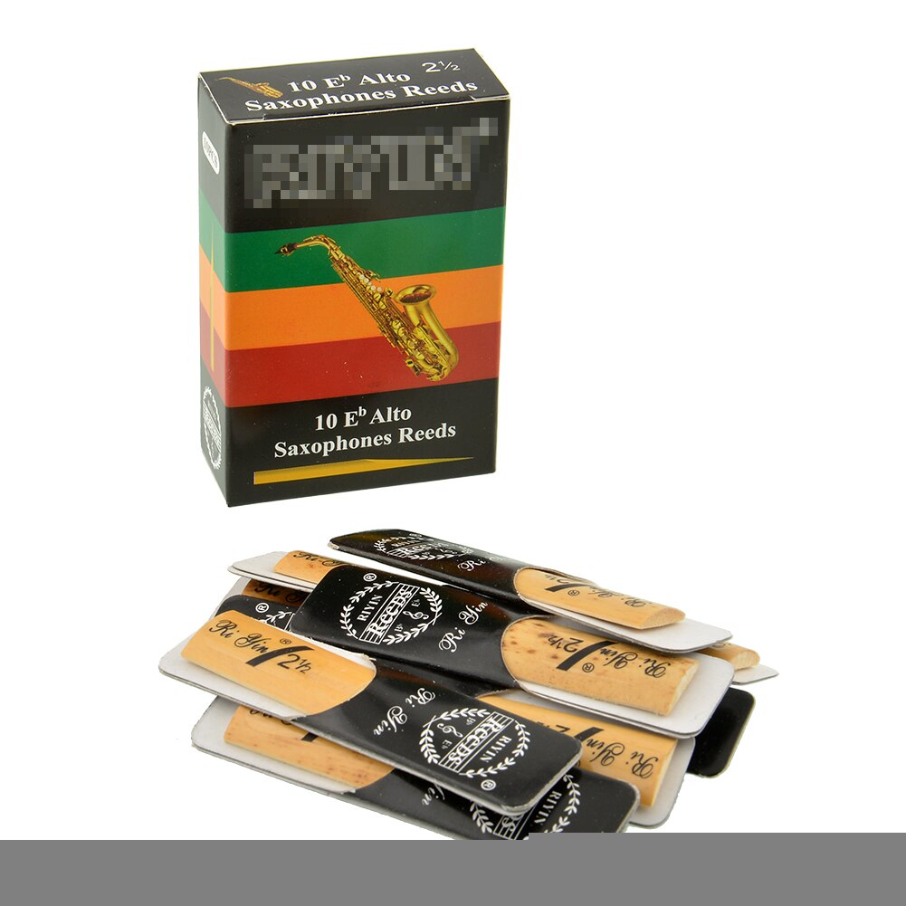 10Pcs Classic Alto Sax Rieten Riet Voor Riyin Saxofoon 2.5 Sterkte 2 1/2 Muziek Xmas Nuttig Voor muziekinstrumenten