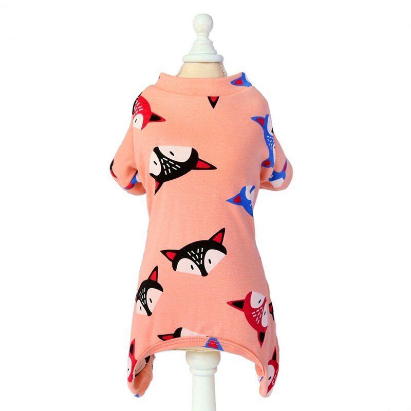 Pet Dogs Cute Pajamas Cat Clothes Puppy Jumpsuit For Chihuahua Pomeranian Dogs Print Clothes Newest