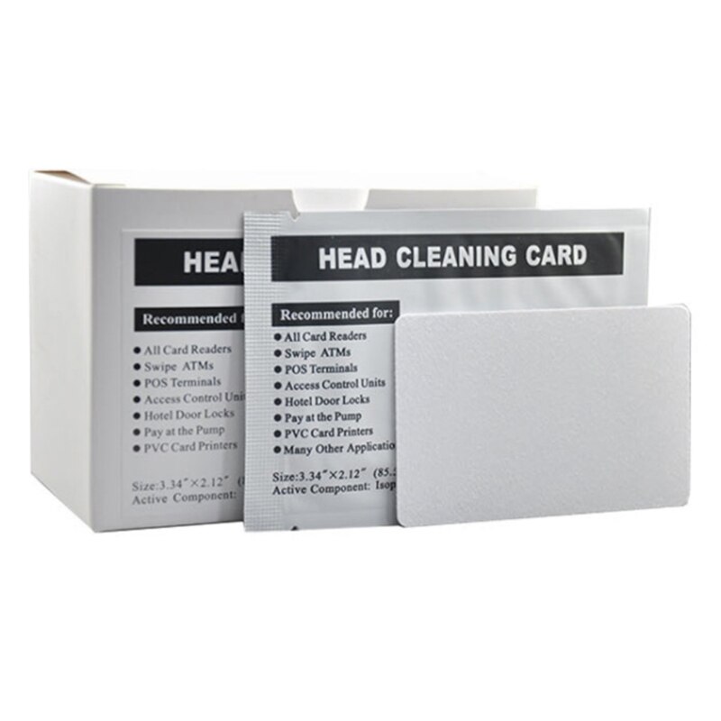 50 Pcs Card Reader Cleaning Cards ATM Cleaning Card Magnetic Strip Cleaning Card R2JF