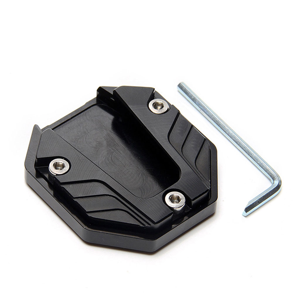 Aluminium Motorcycle Bike Kickstand Extender Voet Zijstandaard Extension Voet Pad Ondersteuning Plaat Motor Accessoires Parkeren: Army Green