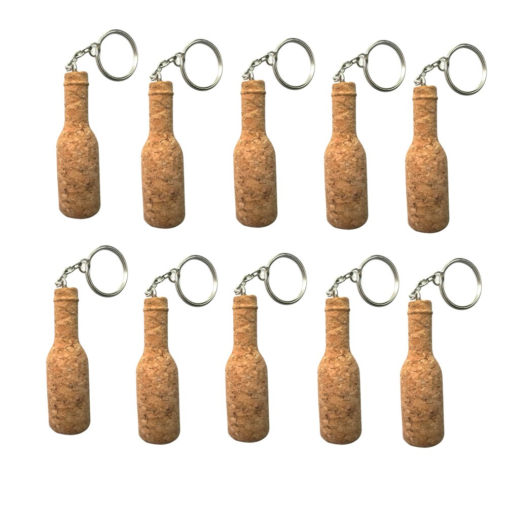 LLavero de corcho para acampar, bucear, barco, flotante, hecho a mano, llavero, llavero de vela,: 10PC