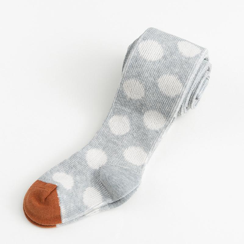 Baby Herbst Winter Strumpfhosen Baby Kleinkind Art Mädchen Rippen Strümpfe Baumwolle Warme Strumpfhosen Süssigkeit Farbe Gedruckt Punkte Engen: wie Foto2 / S 1 zu 3T