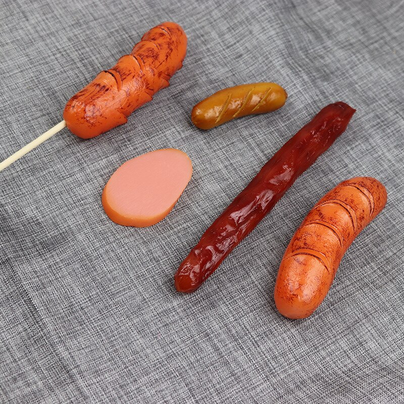 Künstliche Lebensmittel PVC Simulation Wurst Scheiben Geschnitten schinken Hotdog Requisiten Lebensmittel Dekorative Spielzeug Lebensmittel Modell