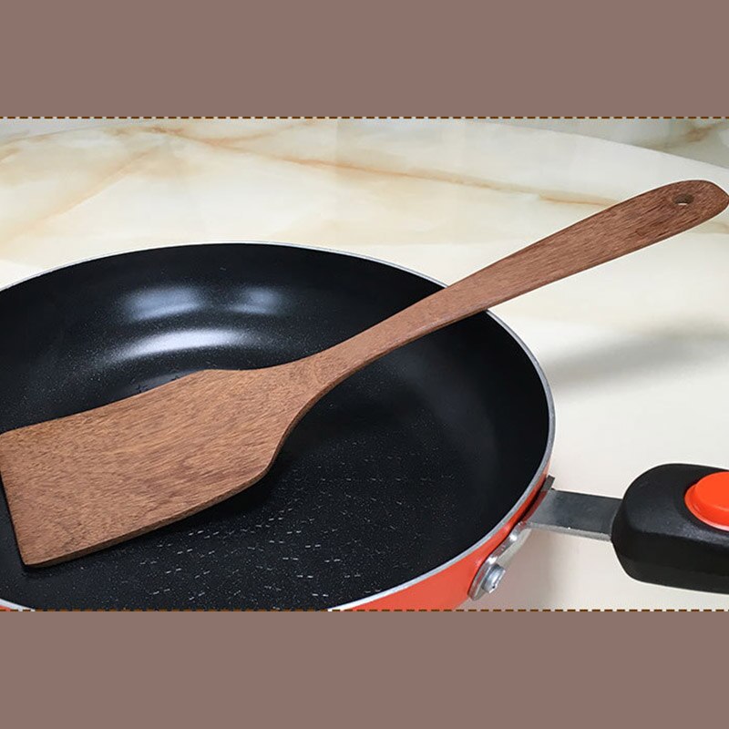 1pc Non-stick Wood Spatula Shovel Spoon Kitchen Accessories Non-Stick Cookware Cooking Utensils Tools Household Kitchen Cookware