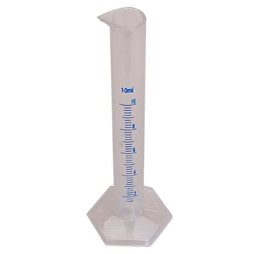 Tubo graduado plástico transparente de 10 ml asequible