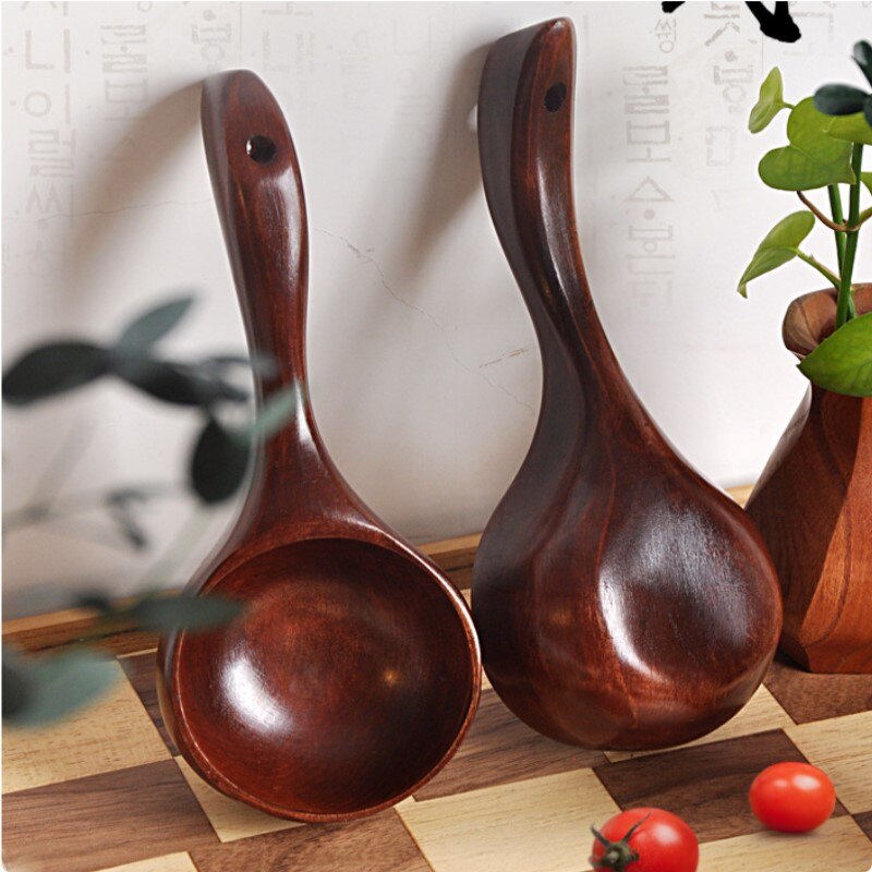 Japanse Stijl Rijst Lepel Houten Lepel Multifunctionele Lange Handvat Rijst Lepel Eten Zaaien Duarable Houten Lepel Keuken Gereedschap