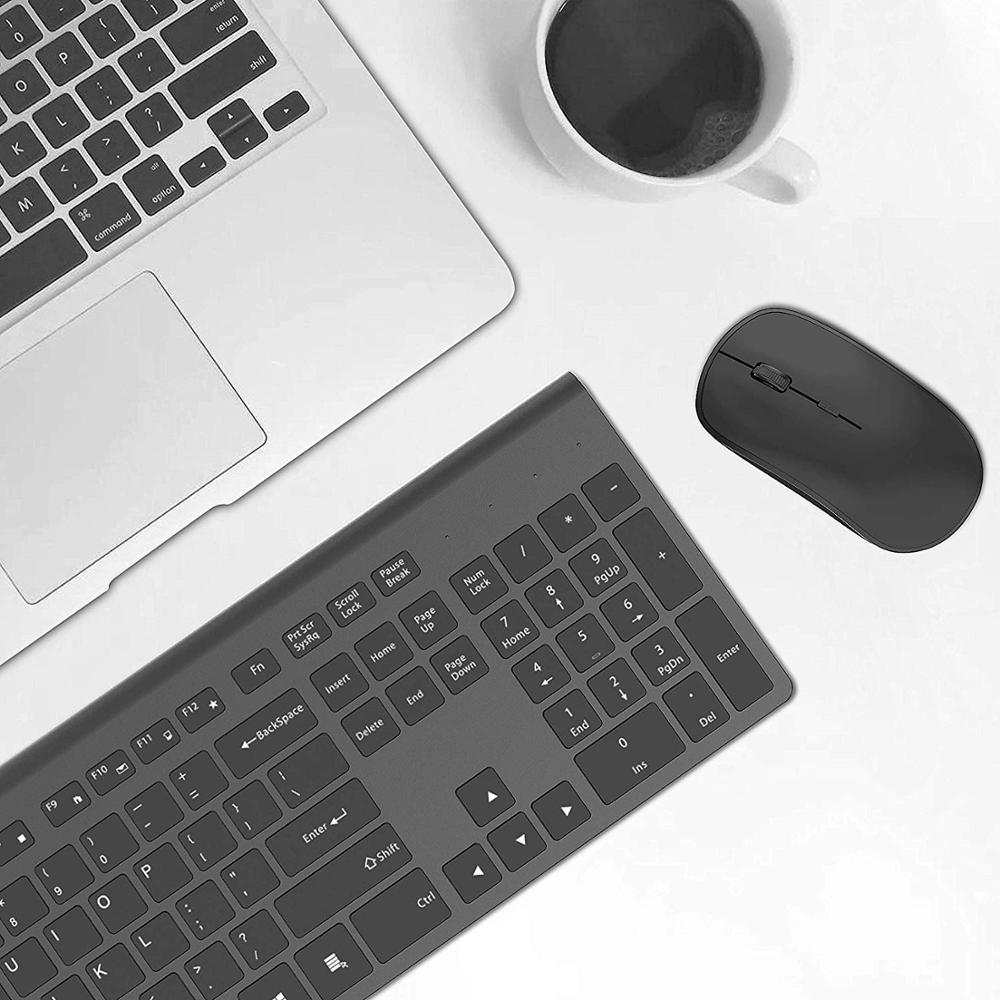 US/ Germany / France / Spain Wireless Keyboard and Mouse, Ergonomic For Home Office Games