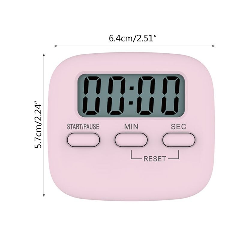 Digital Kitchen Timer Magnetic Countdown Loud Alarm Interval Plastic Funny Multipurpose Household Item