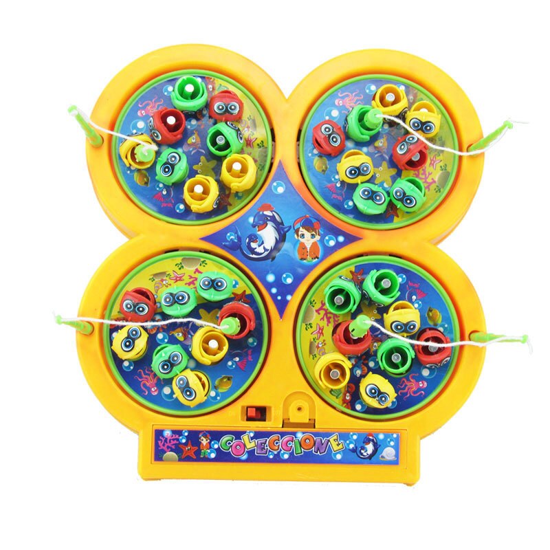 Go Fishing Toy Child Game Electric Rotating Magnetic Magnet Fish Toy Kid Educational Toys For Children