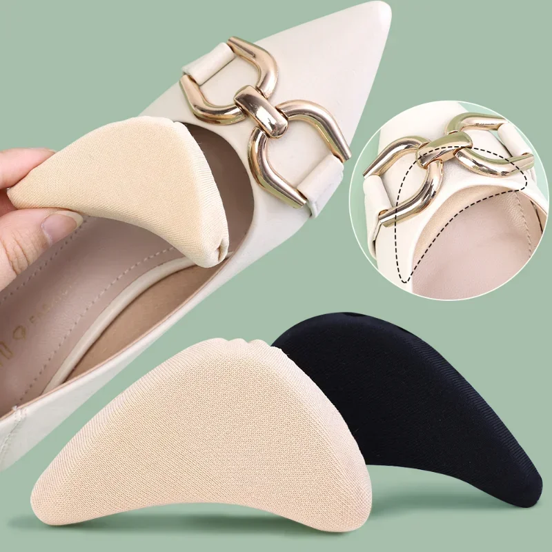 10 Uds. Almohadillas de esponja para el antepié, almohadillas de ajuste para reducir el tamaño del zapato, alivio del dolor, plantillas de relleno de tacón alto, almohadilla para el enchufe del dedo del pie del antepié