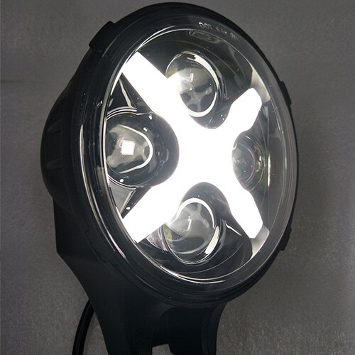 LED Spotlights for Off-road vehicle truck Car ATV Tractor 12V DC Auxiliary Light with X shape Angle Eyes DRL Work Light 1 pcs: DRL White