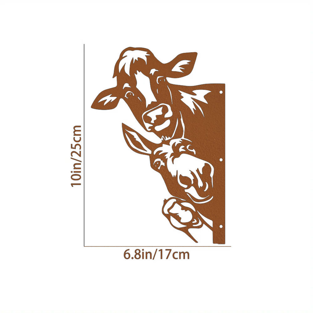 1pc Creatieve Boom Insert, Roestige Eekhoorn Silhouet Metalen Decoratie Boom Stakes, Tak Insert Decoratie Ijzer Art Silhouet: Bruin