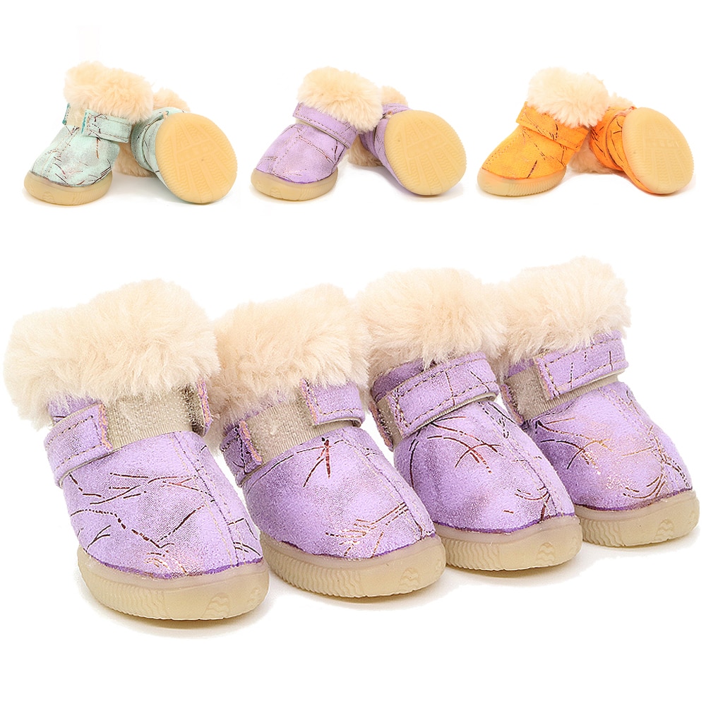 4 sztuk buty dla psa wodoodporne zimowe buty dla psa skarpetki antypoślizgowe Puppy Cat deszcz butki na śnieg obuwie dla małe pieski chihuahua