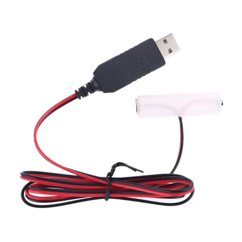 LR6 AA Battery Eliminator 2m USB Power Supply Cable Replace 1 to 4pcs AA Battery for Radio Electric Toy Clock LED Strip