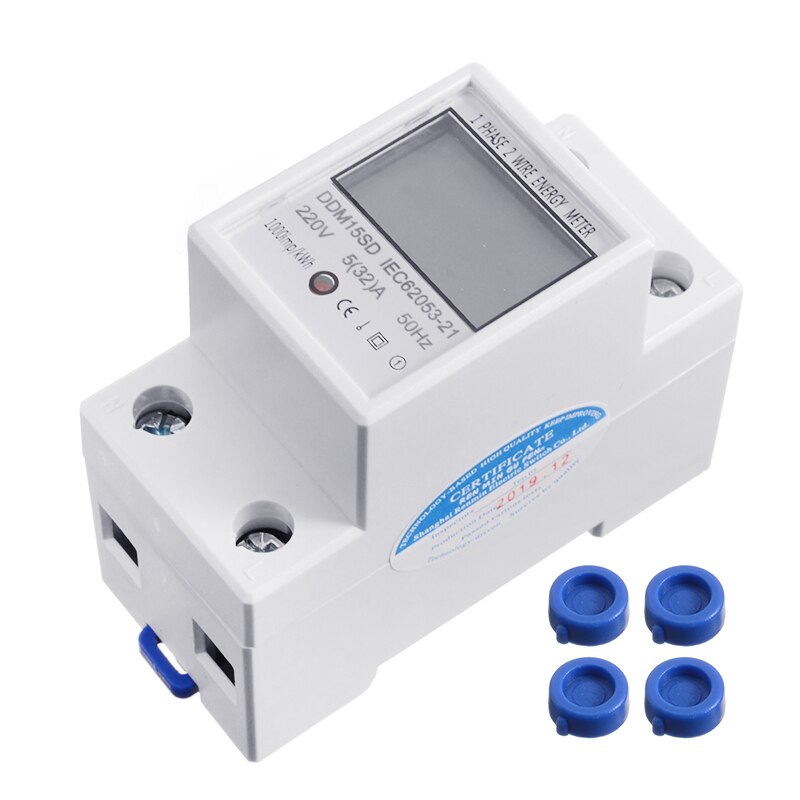 Energy Meter KWH-Watt Electric Meter 1 Phase Approved For DIN rail 5 (32) A 230V Single Phase Din Rail KWH Watt Energy Meter