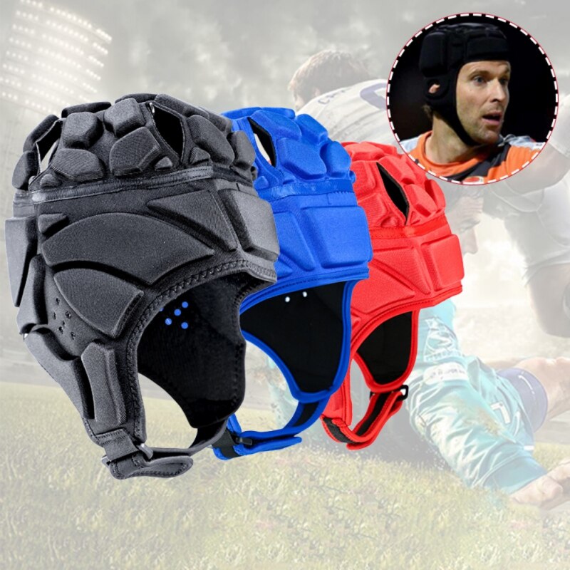 Empfehlen Sport Fußball Torwart Helm Rugby Fußball Kappe Kopfschmuck Roller Hut Protector