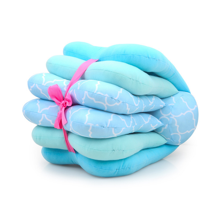 adjustable Infant Pillows Model Cushion Feeding Pillow Baby Care Nursing Breastfeeding Layered Washable Cover Nursing PillowZ796: Blue