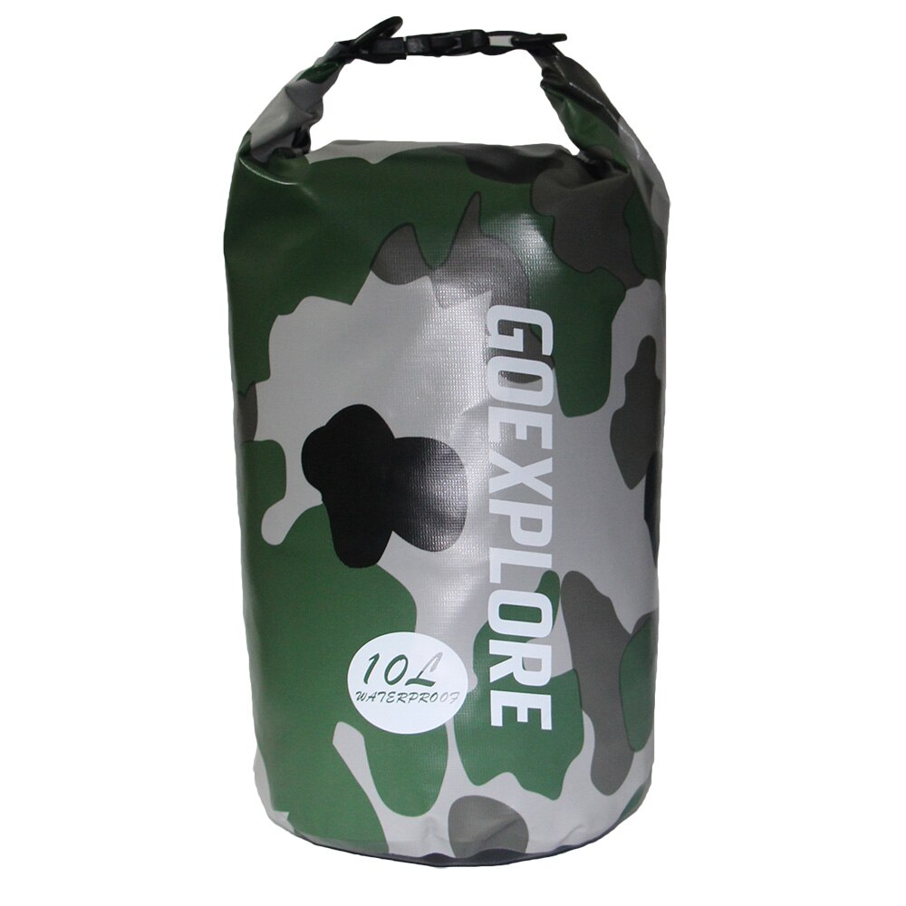 Goexplore River Trekking Bags 20L Outdoor Floating Boating Camping Rafting Kayaking Swim Waterproof Dry Bag Sack Pack Backpack: 10L green camo