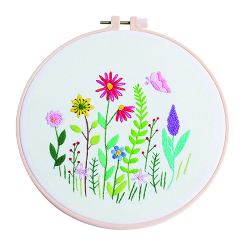 Diy Borduurwerk Bloem Handwerk Handwerken Voor Beginner Kruissteek Ambachten Hand-Gestikt Decor Schilderen Borduren Home Deco: D