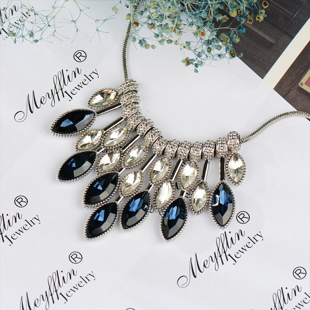 Meyfflin Collier Femme Verklaring Kettingen Crystal Maxi Ketting Voor Vrouwen Vrouwelijke Ketting Kraag Mode-sieraden