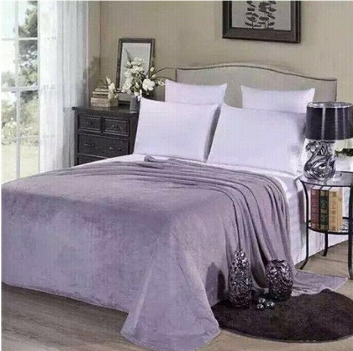 Small Super Warm Solid Micro Plush Fleece Blanket Throw Rug Sofa Bedding Office Household Kid Blanket