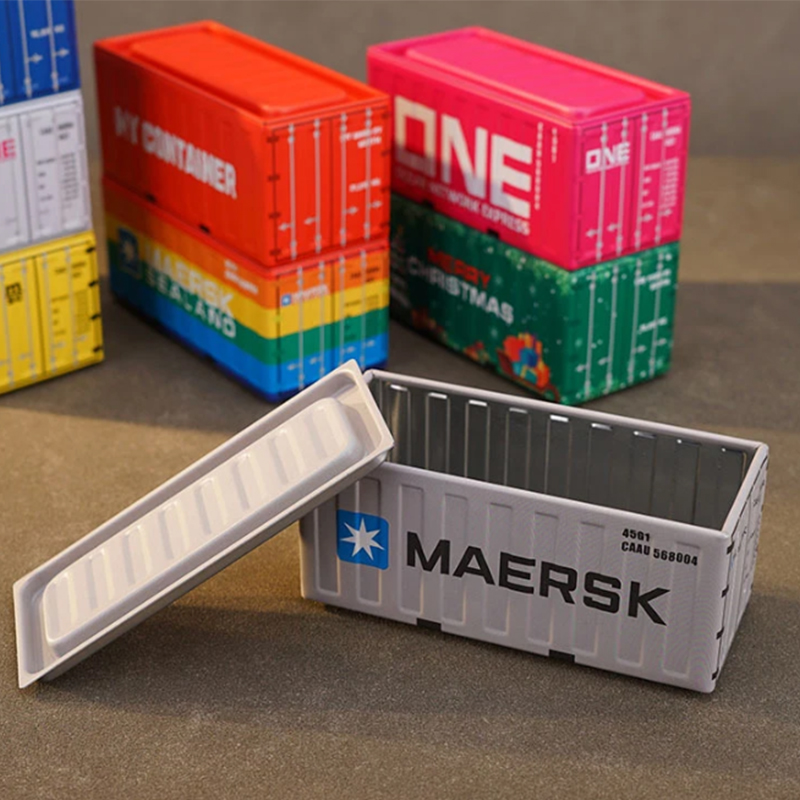 Container Mini Iron Box Small Container Model Storage Box Desktop Ornament Storage Rack Multi-Functional Metal Box