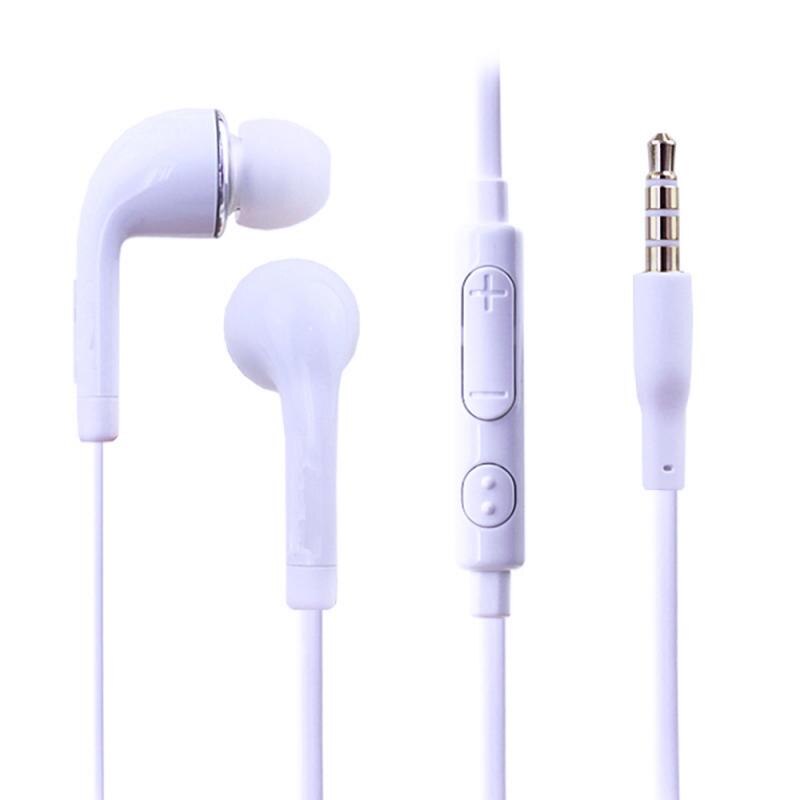 2 couleurs téléphone Android casque écouteurs filaire écouteur basse dans l'oreille pour Samsung S4 casque 3.5mm écouteurs: white