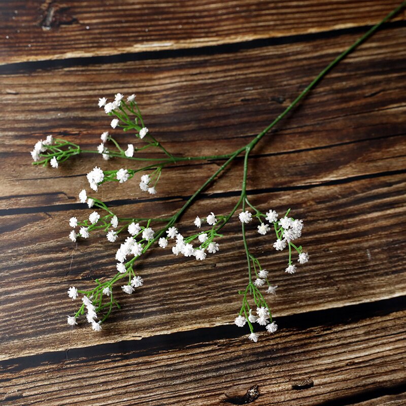 Gypsophila Kunstbloemen Baby 'S Adem Nep Bloemen Lange Bouquet Siliconen Plant Thuis Bruiloft Decoratie Herfst: White