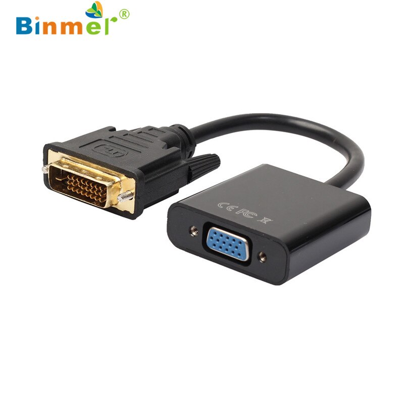 Binmer DVI-D 24+1 Pin Male to VGA 15Pin Female Active Cable Adapter Converter Freeshiping Sep 12