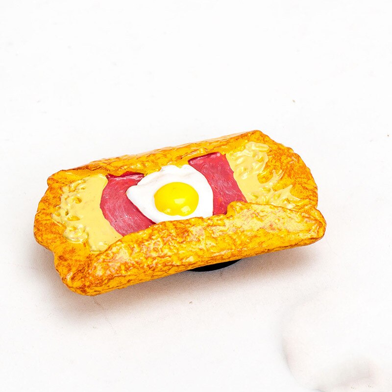 Cute Fridge Magnets Simulation Food 3D Magnet Fridge Stickers Message Holder Children Birthday Souvenir Poached Egg Bread