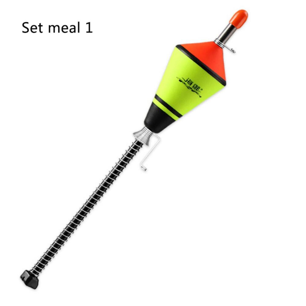 Flotador automático portátil para pesca de Río y Lago, conjunto de acero inoxidable para pesca de carpa, boya Vertical, dispositivo de alarma para mordedura: A