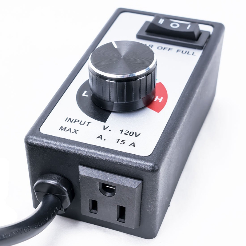 Top Variable Fan Router Speed Controller 3 Settings Hydroponics Inline Fan Exhaust Air 500W To 1800W Adjuster Us Plug
