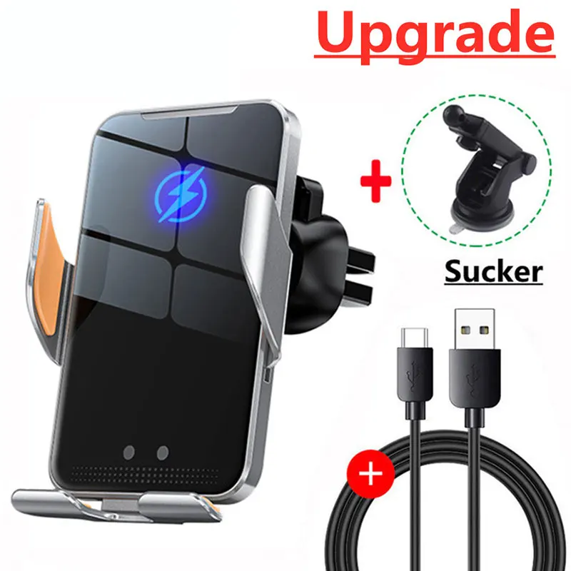 Cargador inalámbrico de coche de 30W, soporte magnético para teléfono de montaje en coche para iPhone 15, 14, 13, 12, Samsung, carga rápida por inducción infrarroja