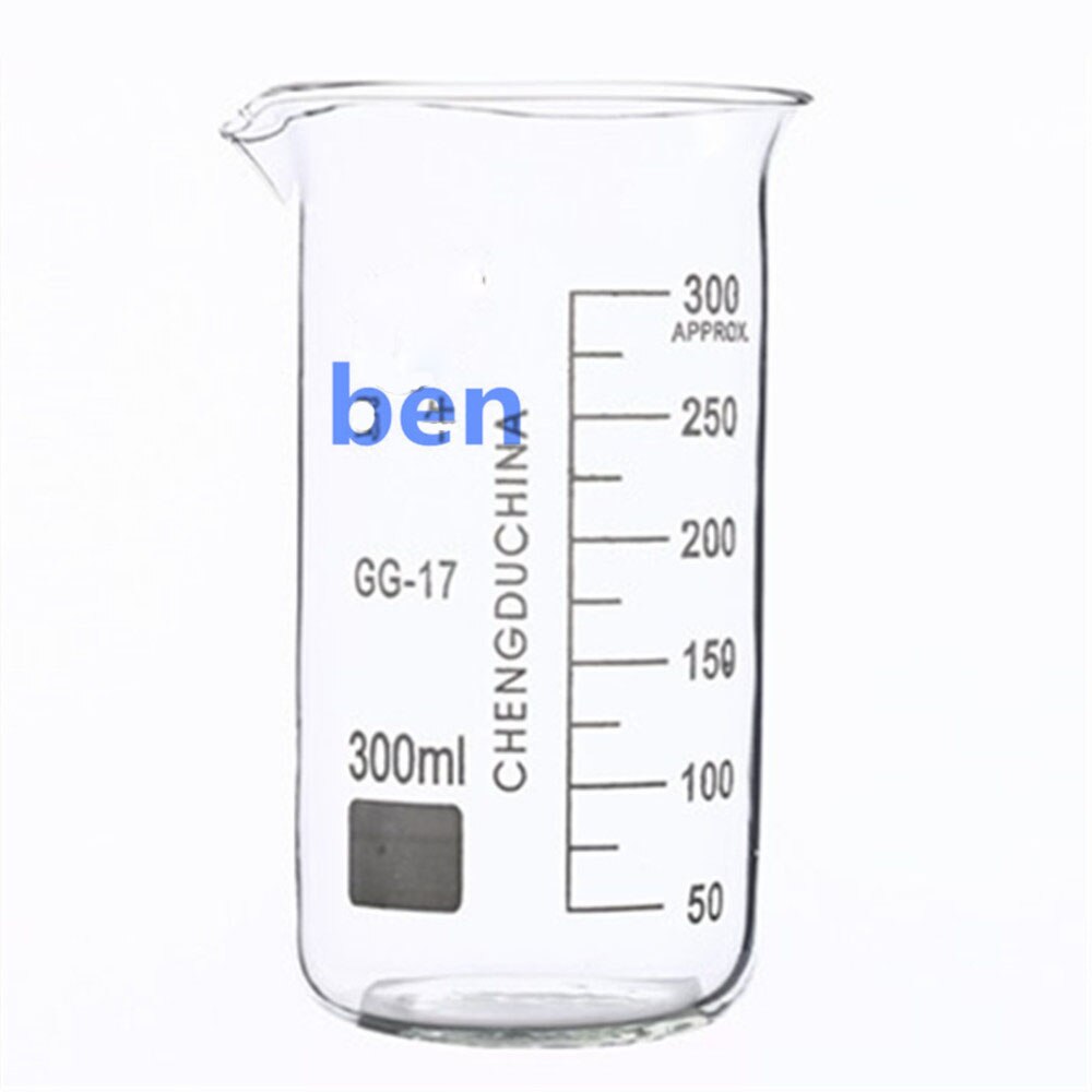 300mL Glass Beaker Tall Form Chemical Lab Glassware