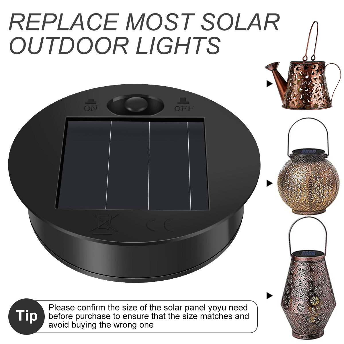 Solar- Laterne Licht Ersatz oben mit 30 LED Lichterkette LED Solar- Tafel Laterne Deckel Runde Solar- leuchten Ersatzteil: 0-5W