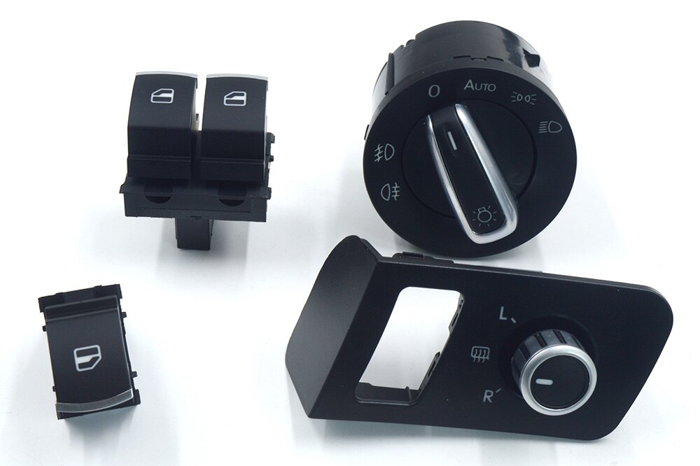 Interrupteur de miroir de fenêtre, pour VW Touran Caddy 2003 – , 1F0959855: B no door lock