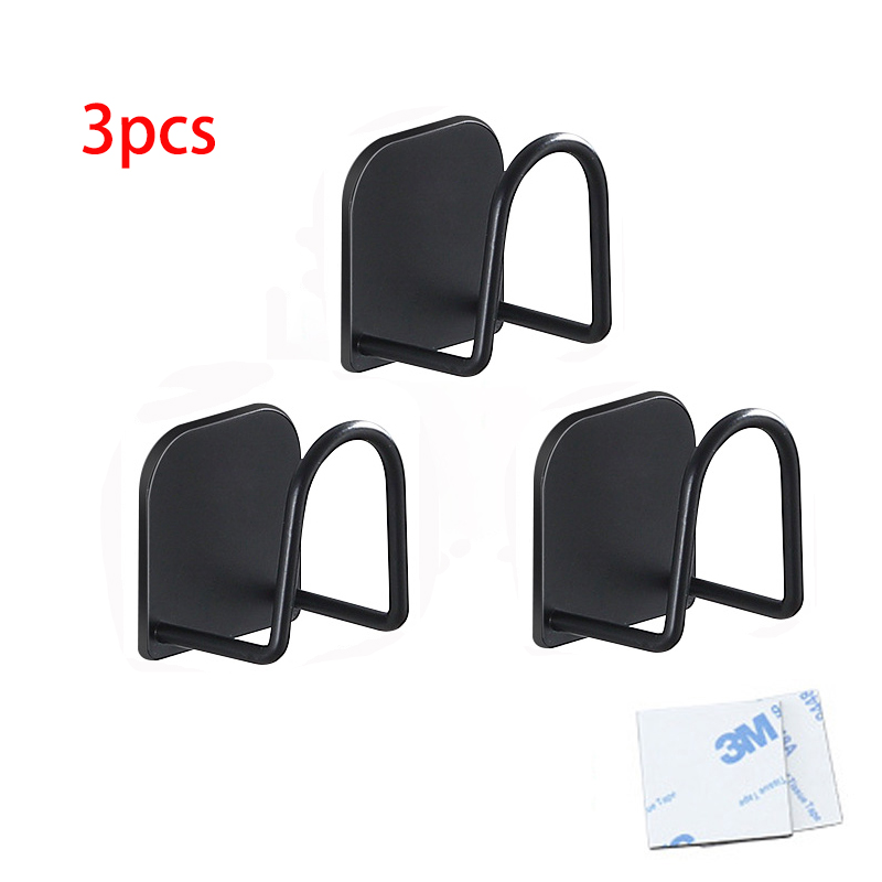 Stainless Steel Sponges Holder Kitchen Sink Spong Drain Drying Rack with Adhesive Storage Holders Kitchen Gadgets Sponge Support: Black 3pcs