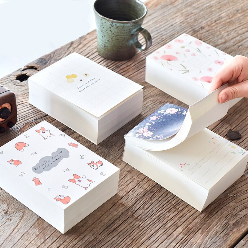 Cute Note Paper Office Accessories Kawaii Notebook Thicken Tearable Notepad Post-it Note Sketchbook School Girl Notepad