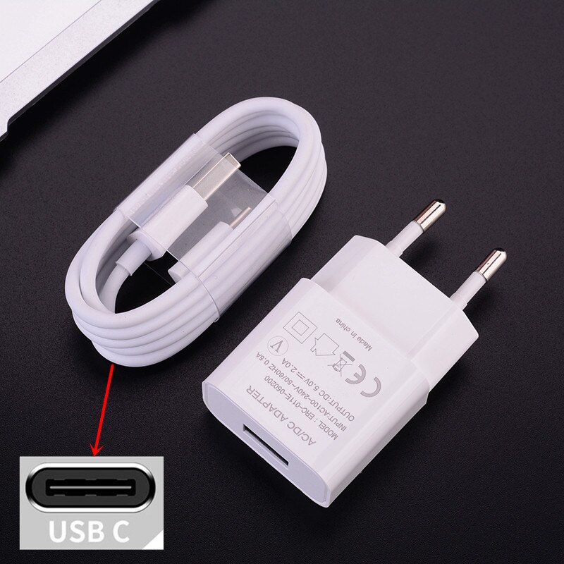 Oppo A52 A72 A9 2020 F17 Realme 3i 5 6 X2 Pro C3 caricabatterie per telefono 5V 2A adattatore e cavo Micro USB di tipo C per Huawei Y8p Honor 9s 20: Charger Type C Cable