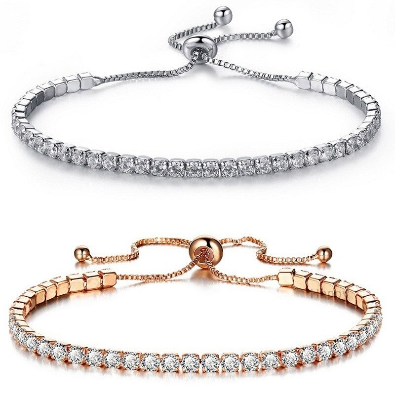 crystal dames armband licht luxe luxe micro-ingelegd zirkoon armband vrouwelijke eenvoudige verstelbare hand sieraden