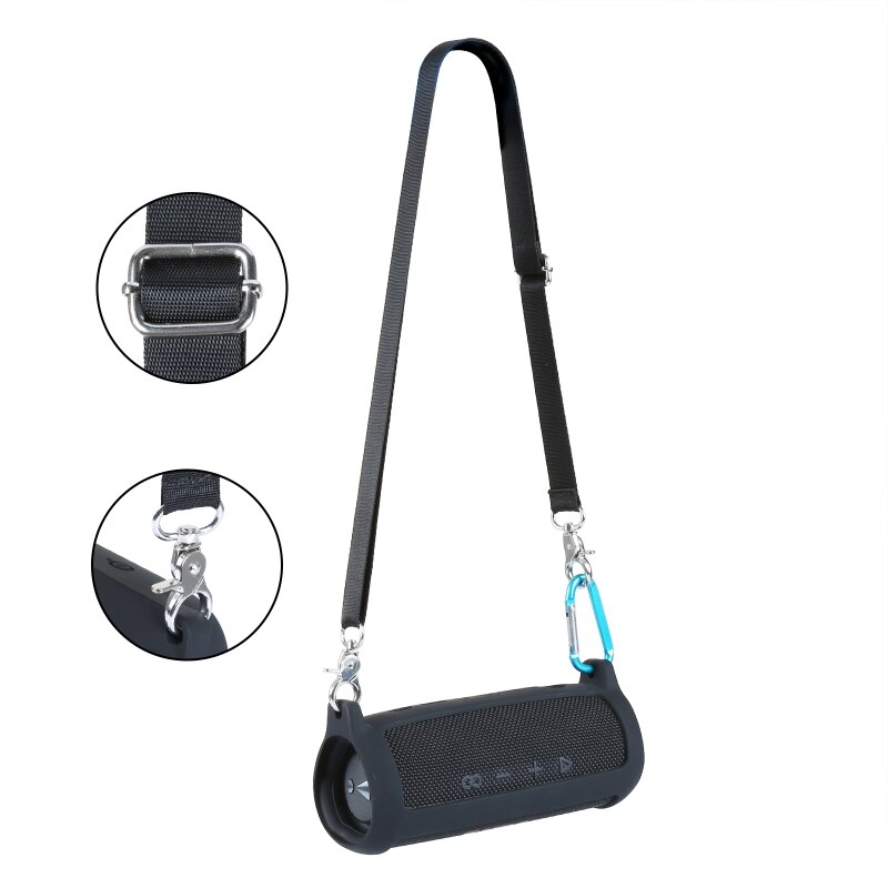 Siliconen Beschermhoes Voor Jbl Flip 6 Speaker Travel Case Klassieke Stijl Gevallen Met Schouderriem Haak