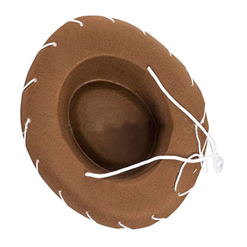 Sombrero de fieltro vaquero clásico, sombrero Fedora occidental ligero, bohemio, con ala curvada, cuerda ajustable para , accesorios para fotos